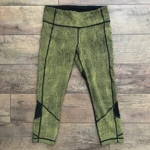 Lululemon Pace Rival Crop Fall Net Toxic Black